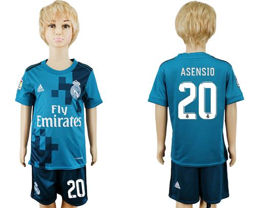 Real Madrid #20 Asensio Sec Away Kid Soccer Club Jersey - Click Image to Close